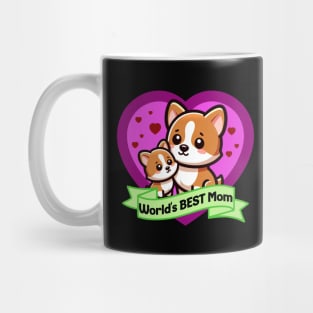 World's Best Mom Cute Corgis Mug